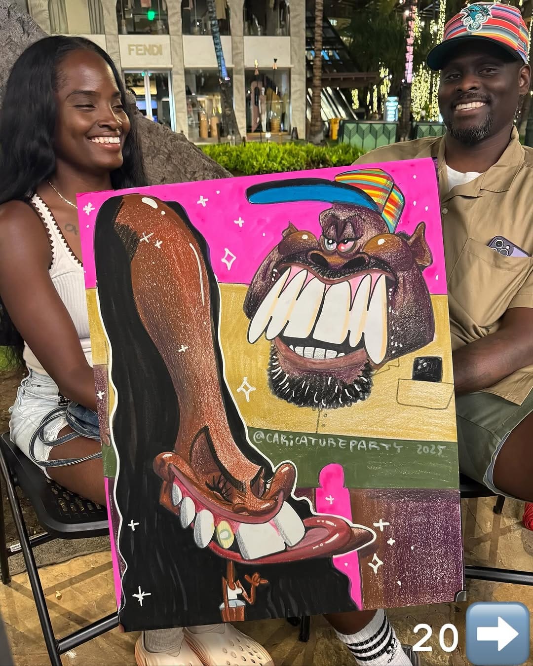 Post 10 by Aaron Philby & Saemee Yoon's caricatures on Instagram (carousel)