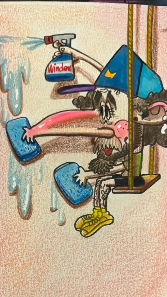 Post 1 by Aaron Philby & Saemee Yoon's caricatures on Instagram (video)