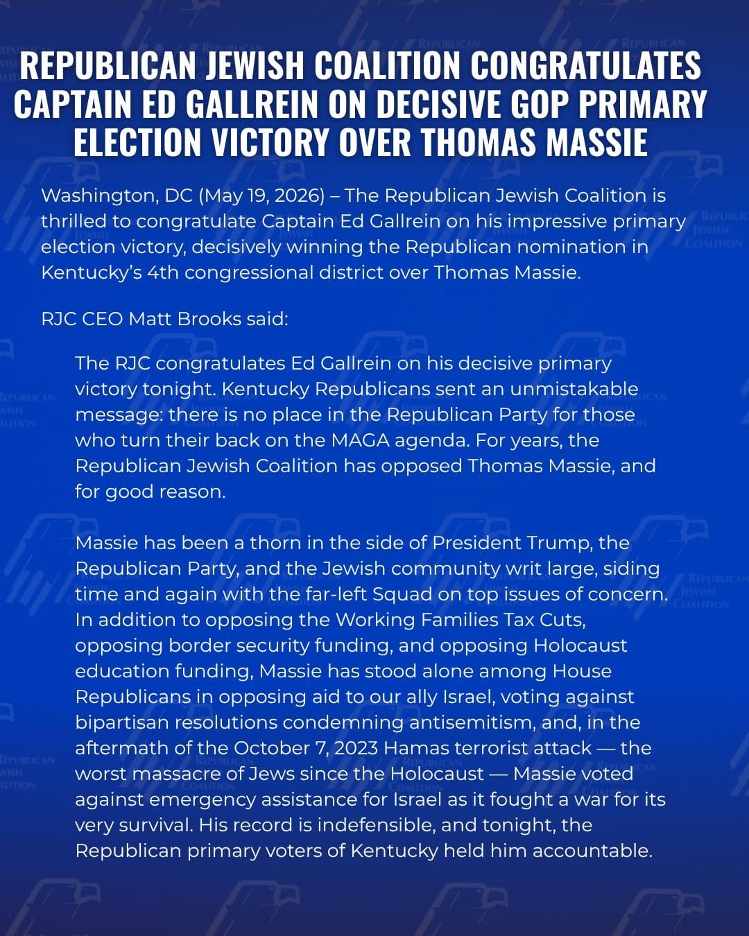 Post 5 by REPUBLICAN JEWISH COALITION on Instagram (carousel)