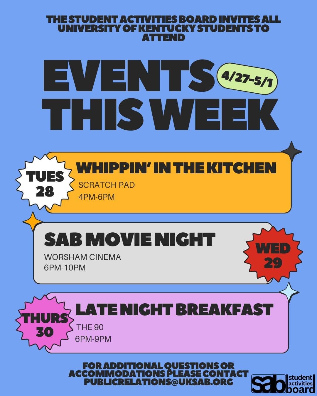 Post 9 by UK Student Activities Board on Instagram (image)