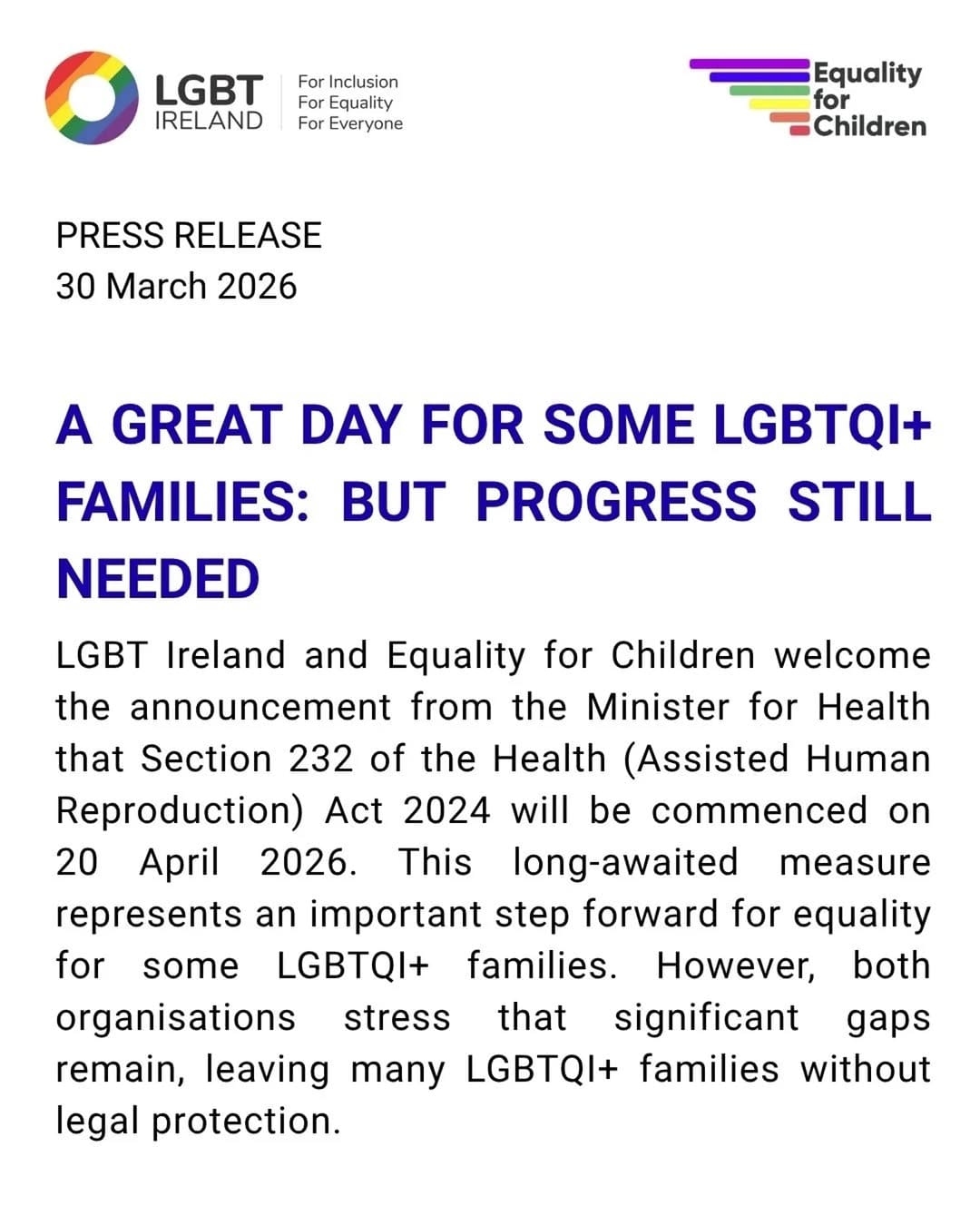 Post 5 by Equality for Children on Instagram (carousel)