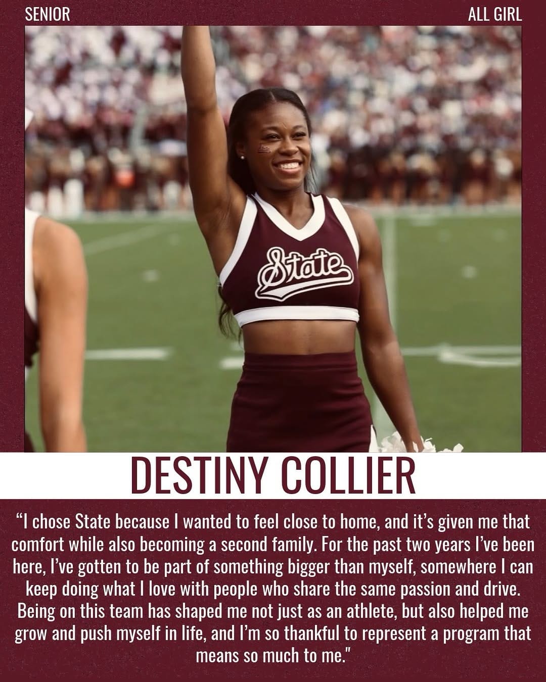 Post 7 by Mississippi State Cheerleaders on Instagram (image)