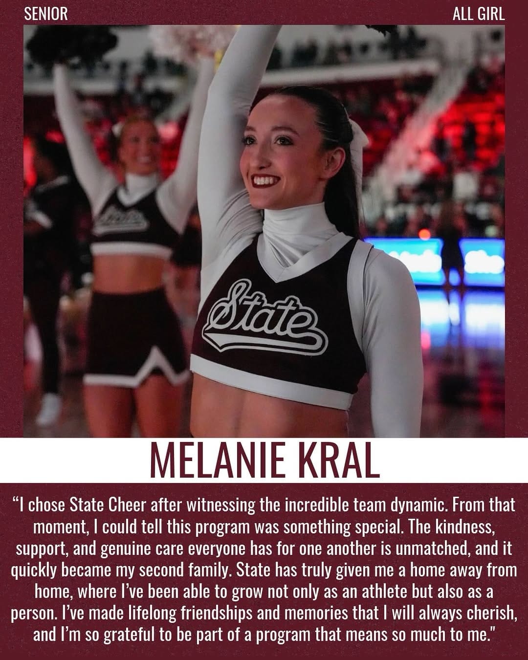 Post 4 by Mississippi State Cheerleaders on Instagram (image)