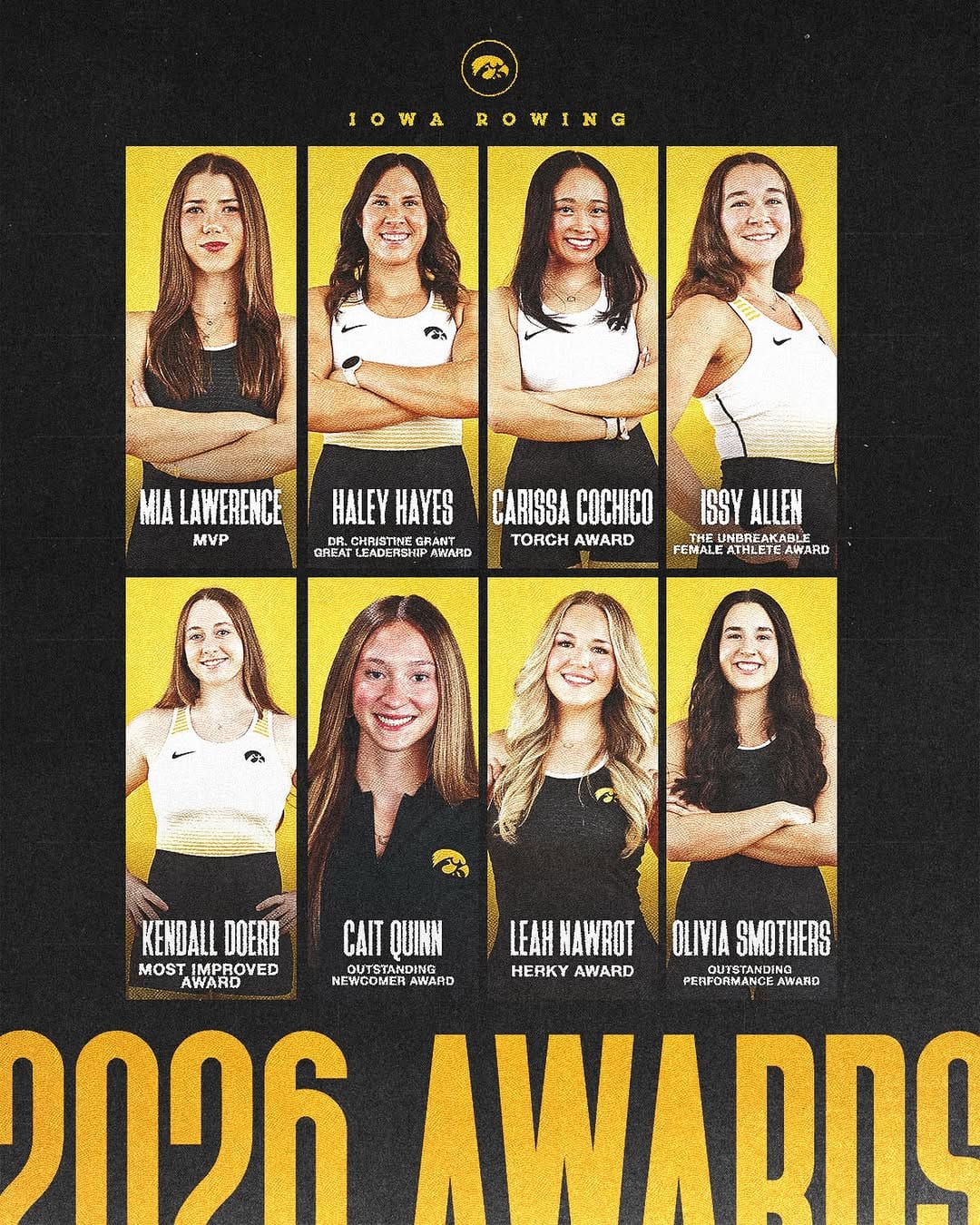 Post 4 by Iowa Rowing on Instagram (image)