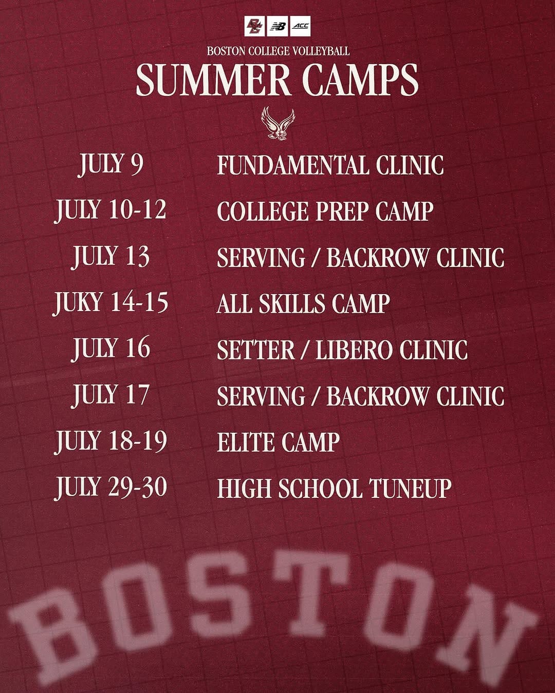 Post 9 by Boston College Volleyball on Instagram (image)