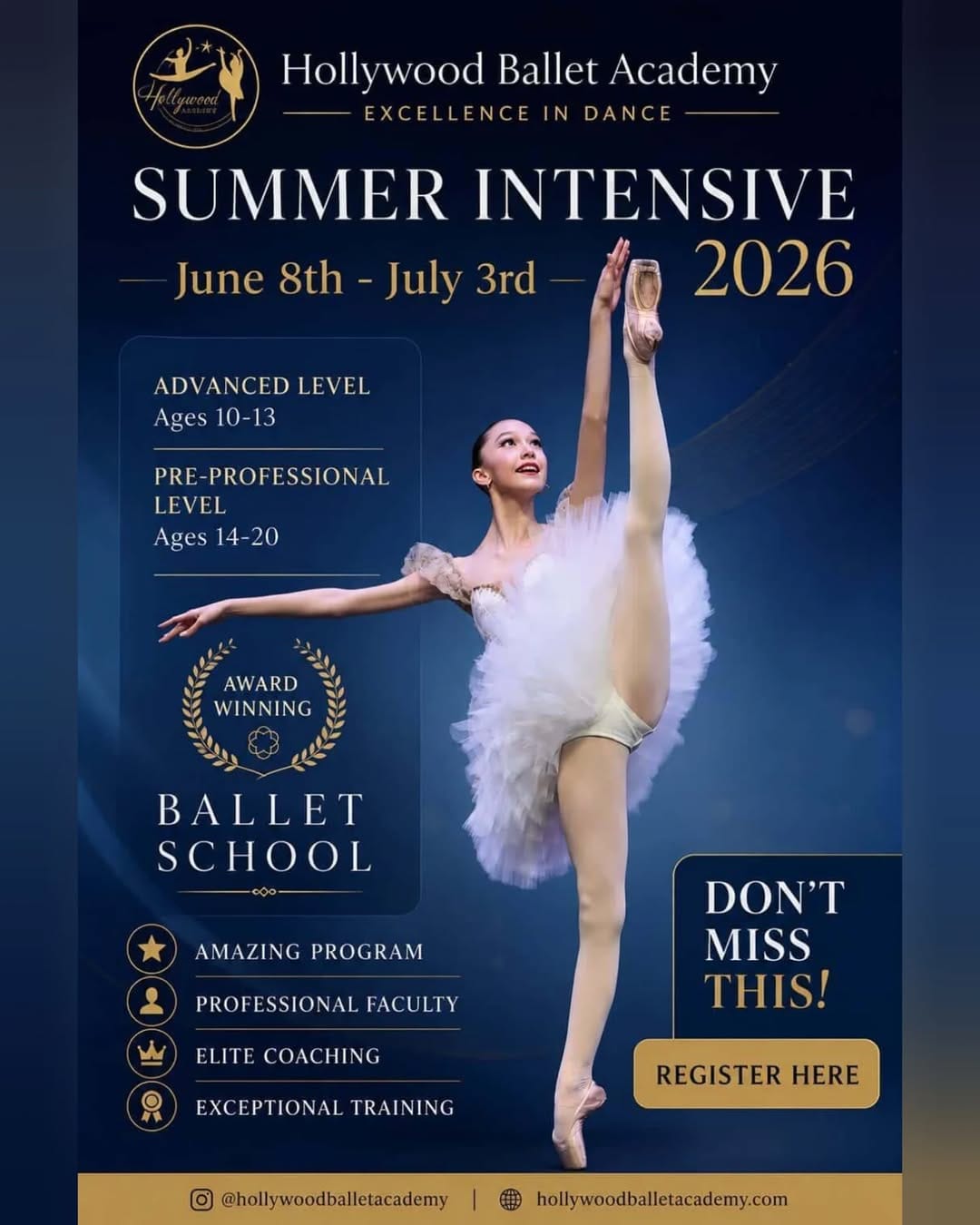 Post 4 by Hollywood Ballet Academy Professional Ballet School on Instagram (image)