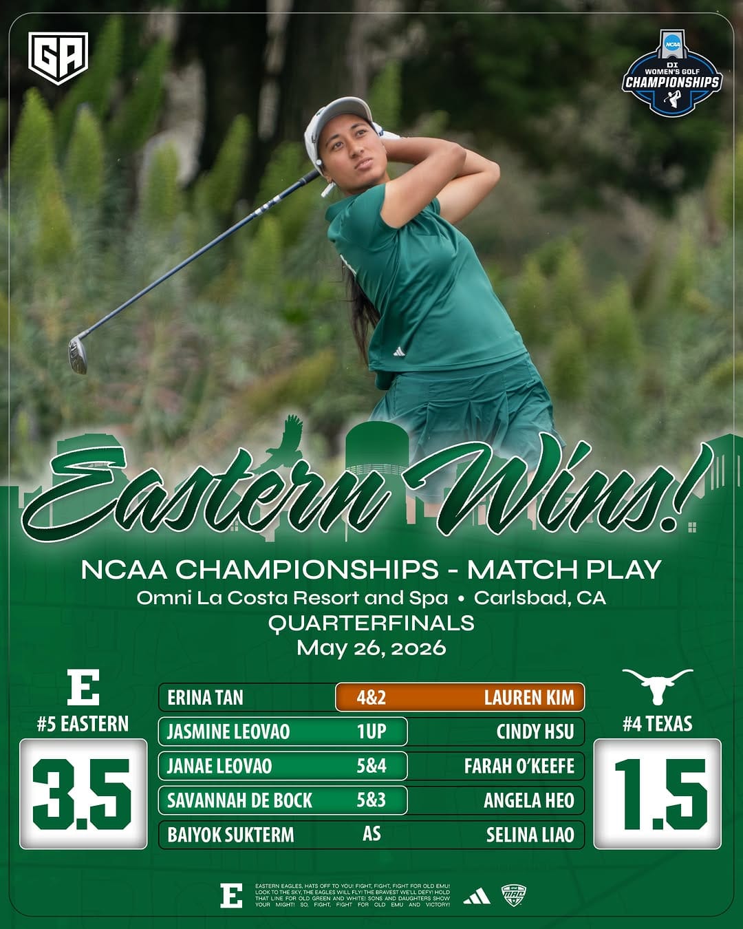 Post 5 by Eastern Michigan Athletics on Instagram (image)