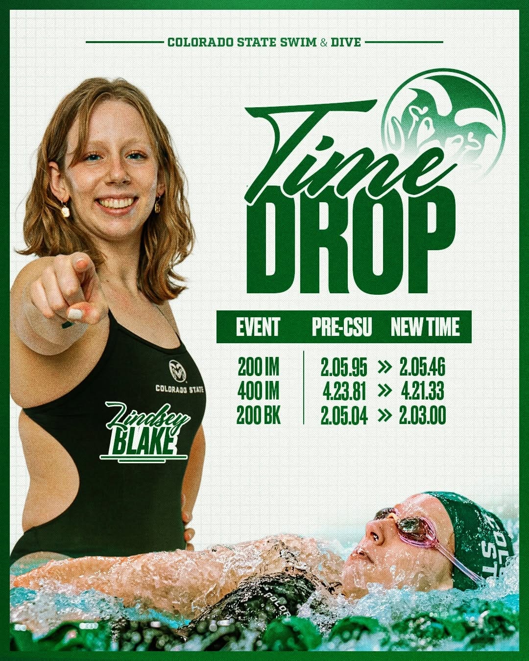 Post 2 by Colorado State Swim & Dive on Instagram (carousel)