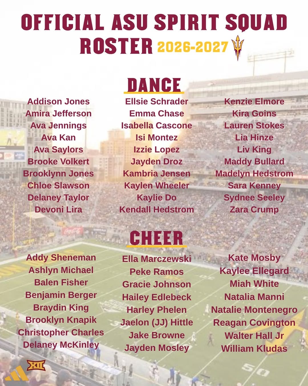 Post 2 by Sun Devil Cheer Team on Instagram (image)