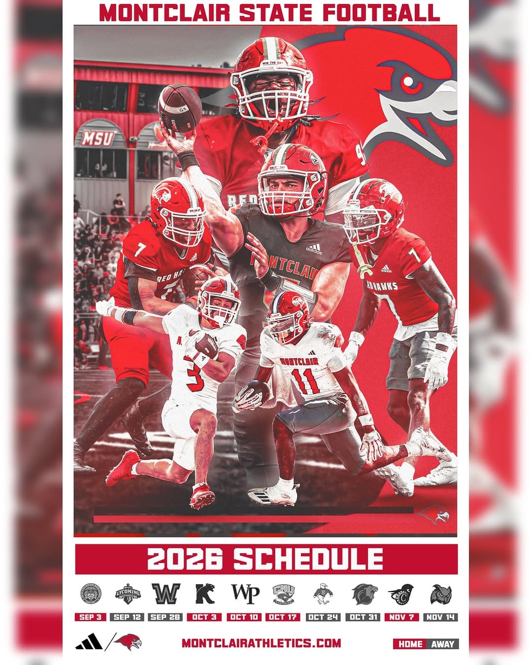 Post 2 by Montclair State Football on Instagram (image)