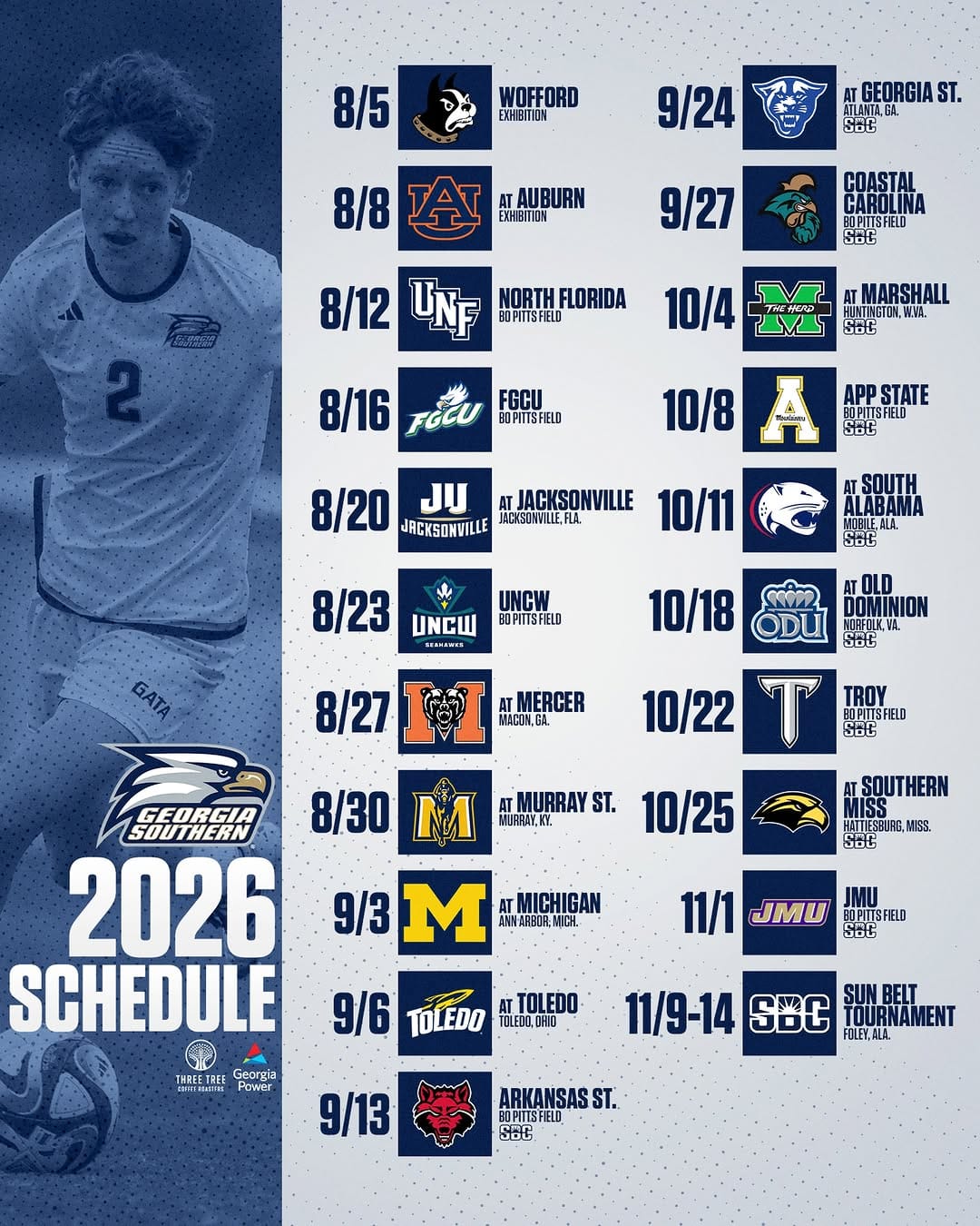 Post 4 by Georgia Southern Women’s Soccer on Instagram (image)