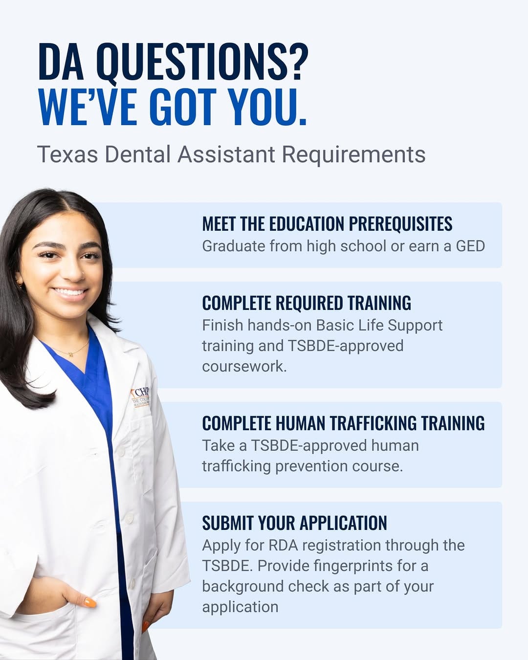Post 7 by College of Health Care Professions on Instagram (image)
