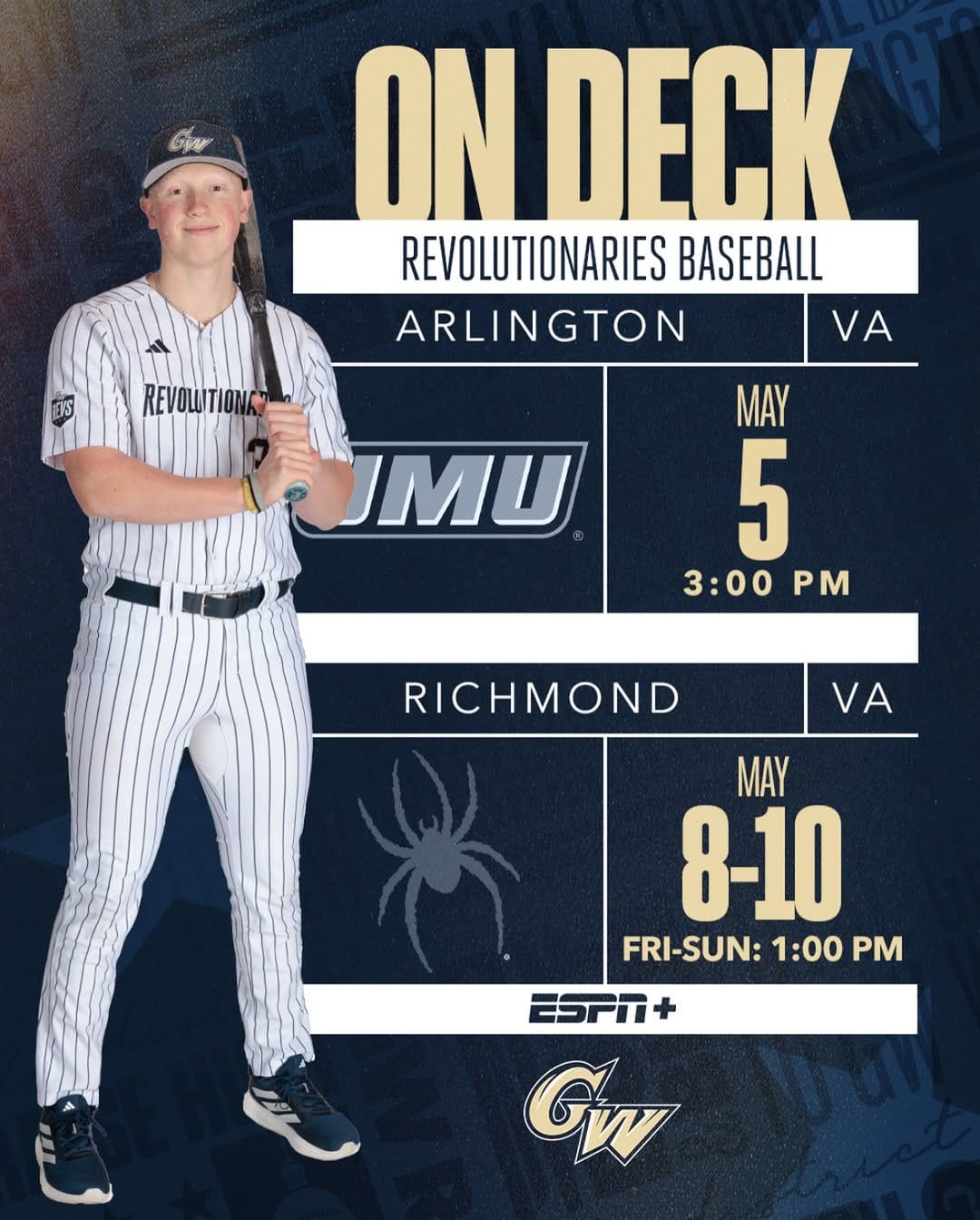 Post 8 by GW Baseball on Instagram (image)