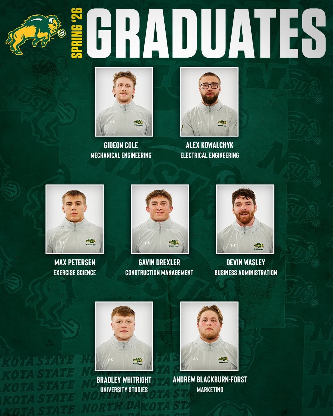 Post 2 by NDSU Wrestling on Instagram (image)