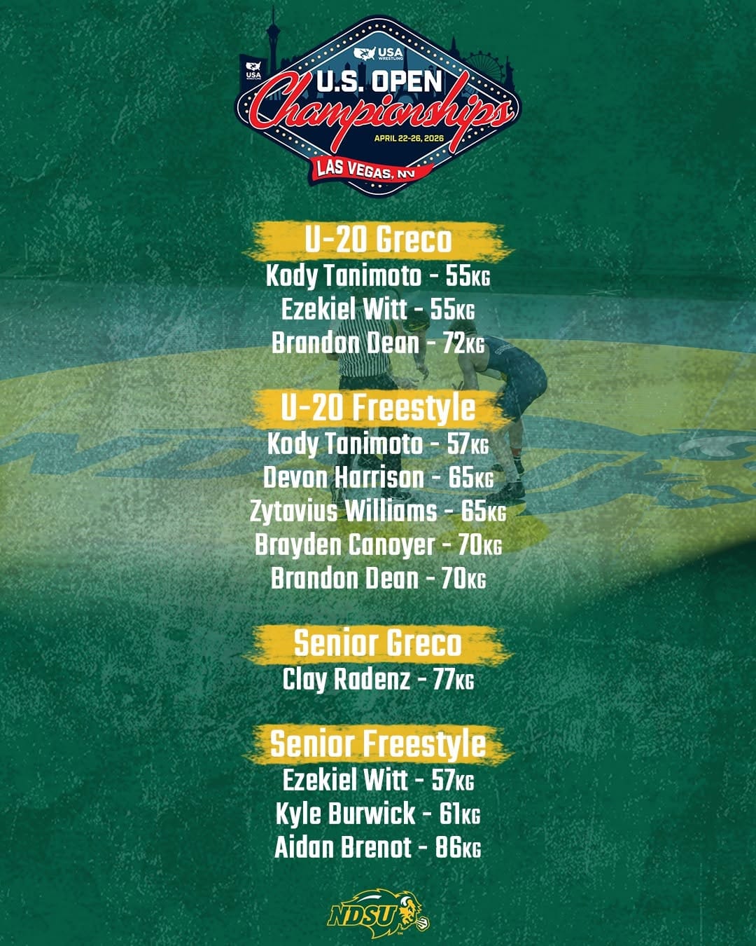 Post 6 by NDSU Wrestling on Instagram (image)