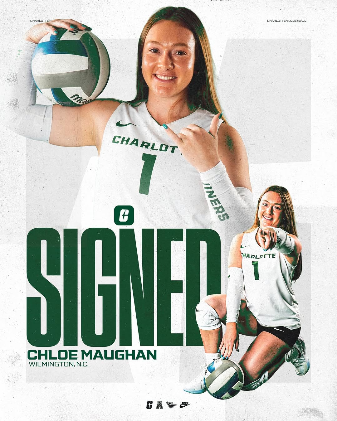 Post 6 by Charlotte 49ers Volleyball on Instagram (image)