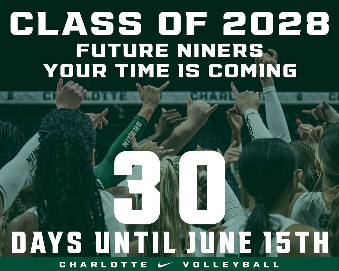 Post 7 by Charlotte 49ers Volleyball on Instagram (image)