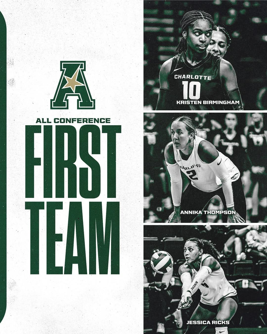 Post 9 by Charlotte 49ers Volleyball on Instagram (image)