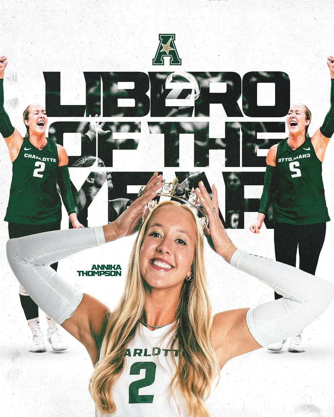 Post 10 by Charlotte 49ers Volleyball on Instagram (carousel)