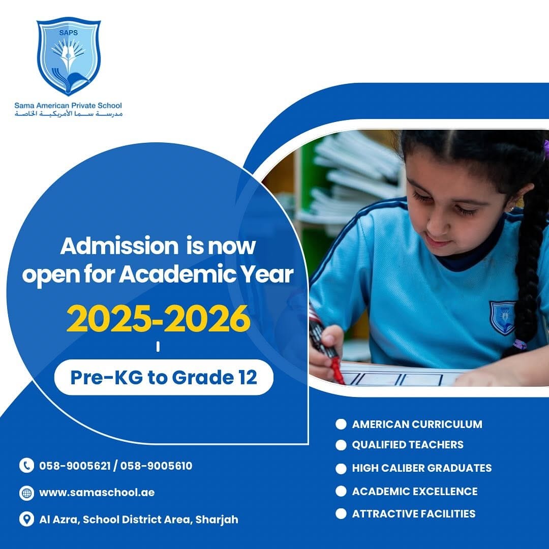 Post 10 by Sama American School (SAPS) on Instagram (image)