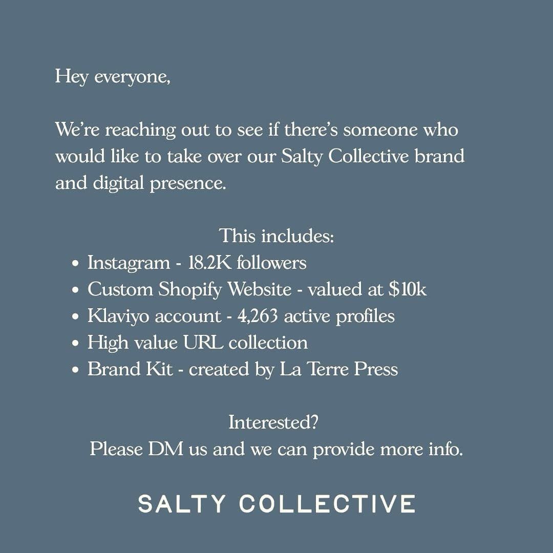 Post 1 by Salty Collective - for Women, Men & Kids fashion on Instagram (image)