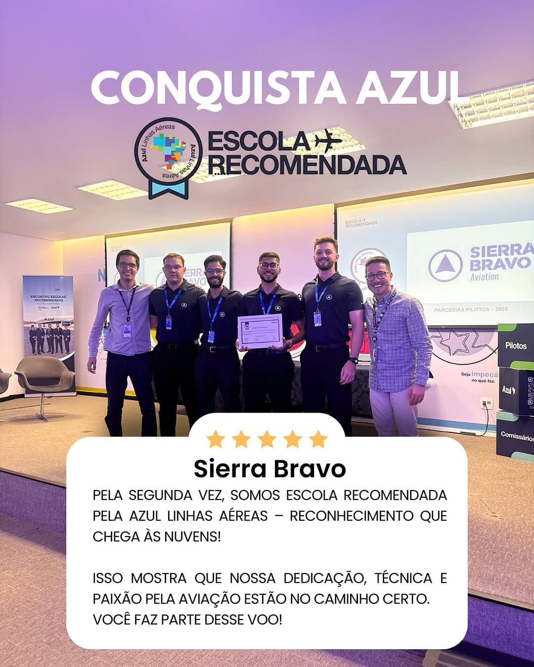 Post 10 by Sierra Bravo Escola de Aviação on Instagram (image)