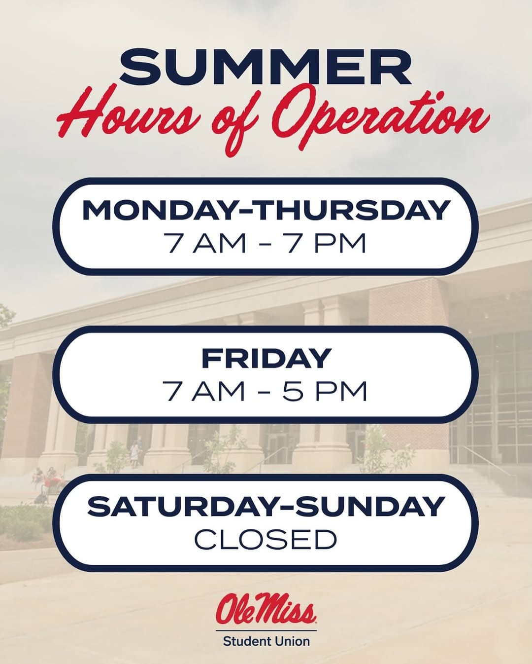 Post 2 by The Gertrude C. Ford Ole Miss Student Union on Instagram (image)