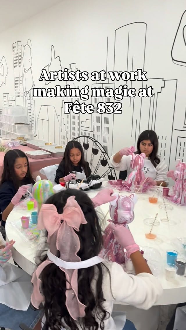 Post 7 by Fete832studio - Houston Art Studio on Instagram (video)