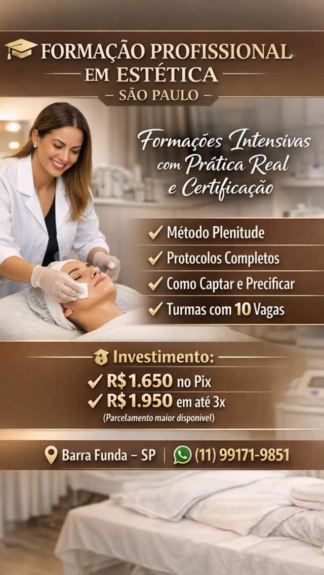 Post 8 by Escola Plenitude | Cursos de Estética e Beleza - presenciais on Instagram (video)