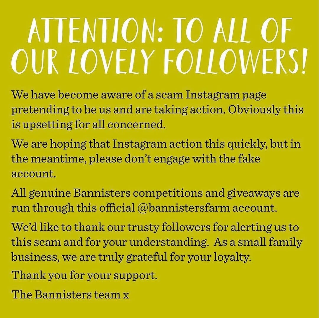 Post 5 by Bannisters Farm on Instagram (image)