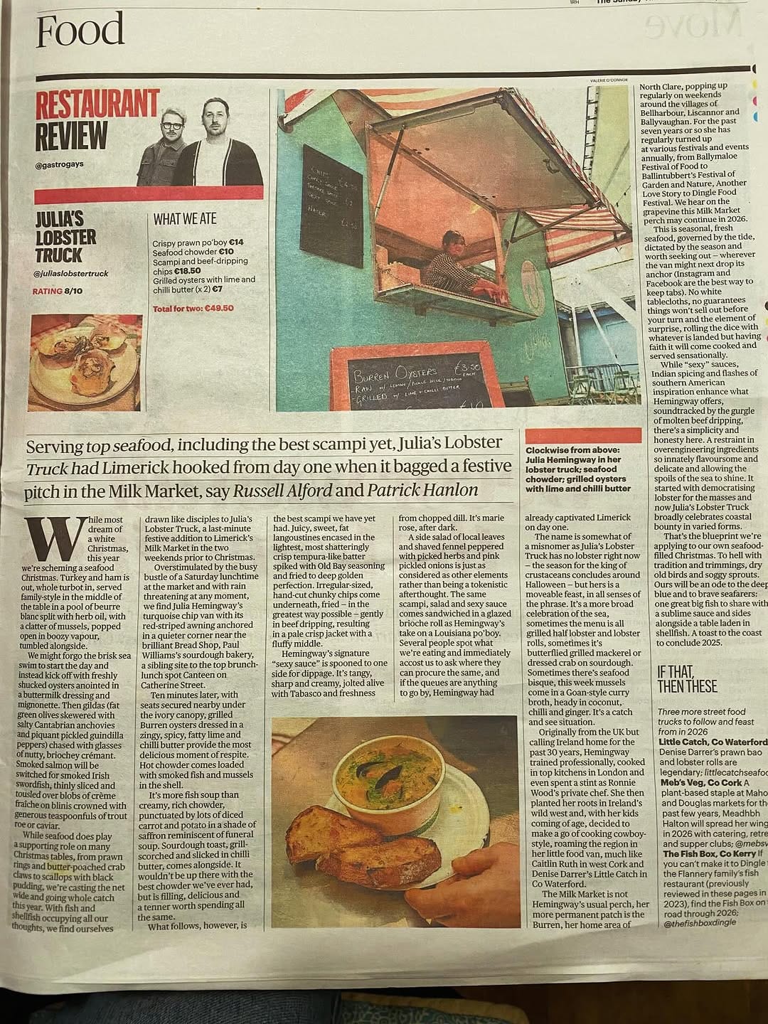 Post 9 by Julia's Lobster Truck on Instagram (image)