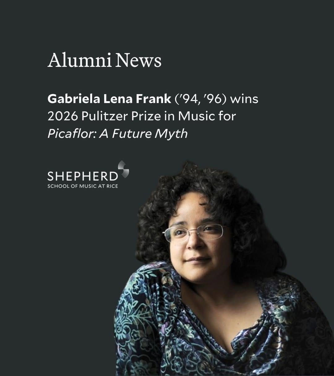 Post 10 by Shepherd School of Music at Rice University on Instagram (image)