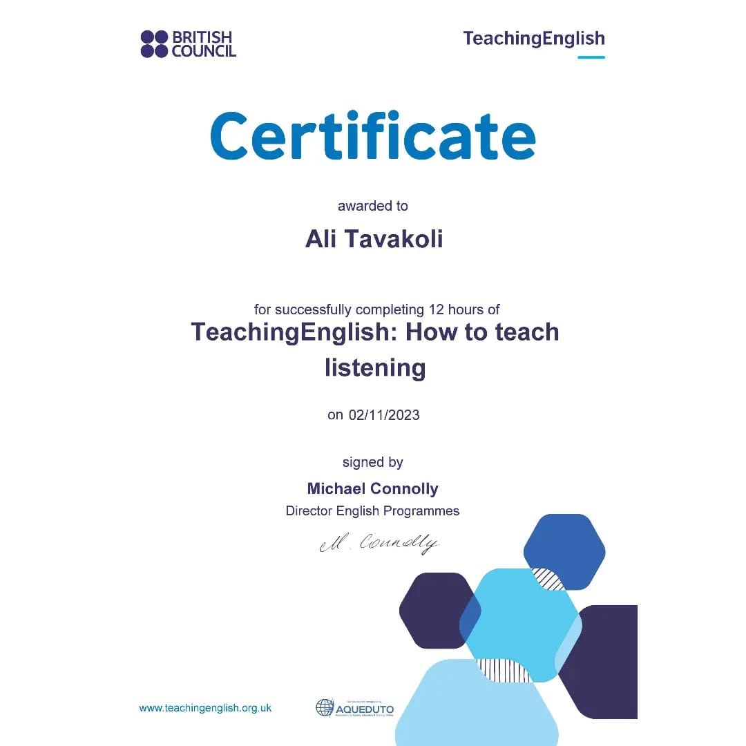 Post 4 by Ali Tavakoli | English Teacher since 2006 | IELTS Instructor on Instagram (image)