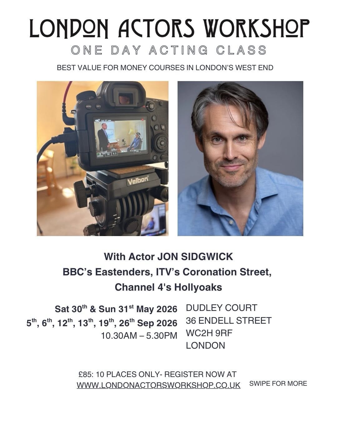 Post 2 by London Actors Workshop on Instagram (carousel)