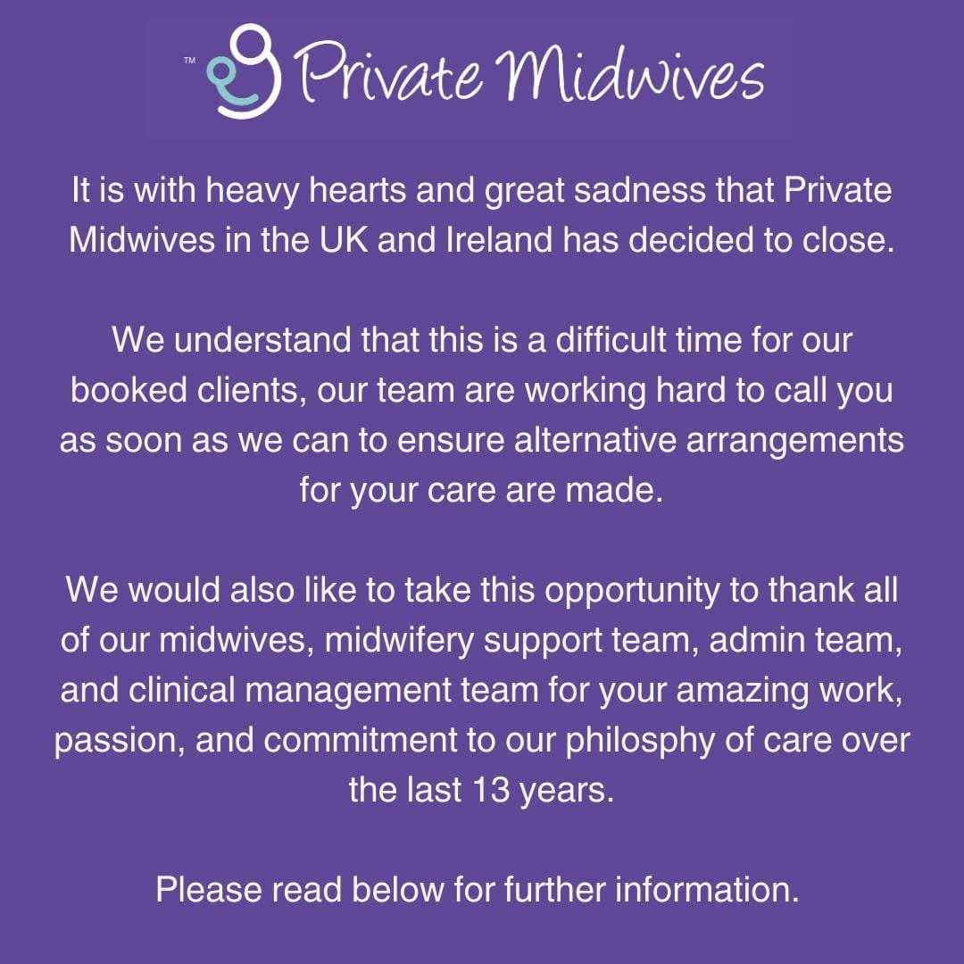 Post 1 by Private Midwives Ireland on Instagram (image)