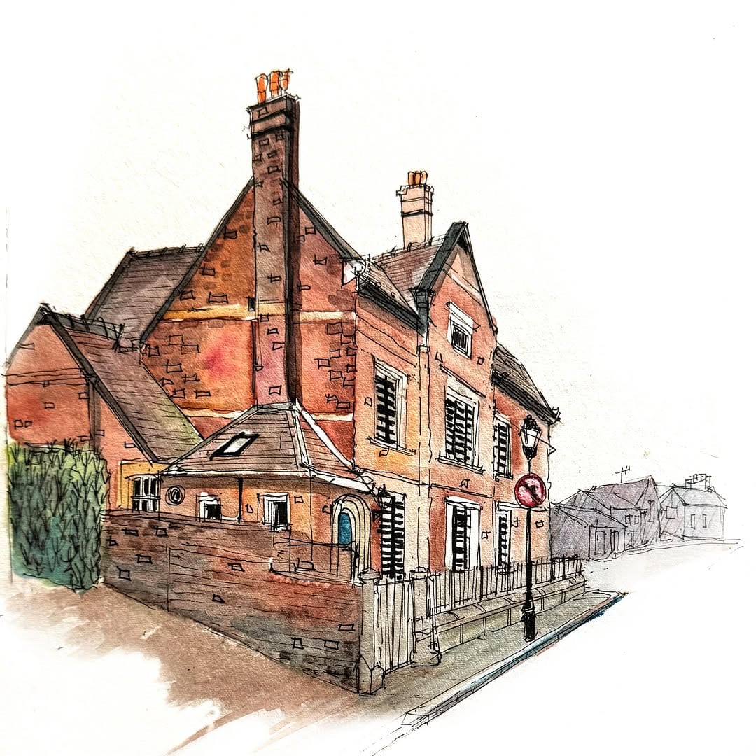 Post 1 by Patty Edge | Pen, Watercolour & Urban Sketching on Instagram (carousel)