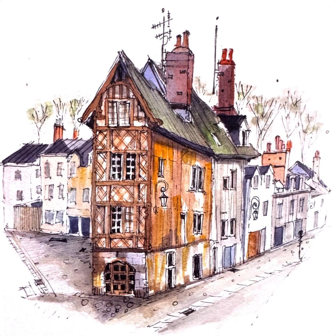 Post 6 by Patty Edge | Pen, Watercolour & Urban Sketching on Instagram (carousel)