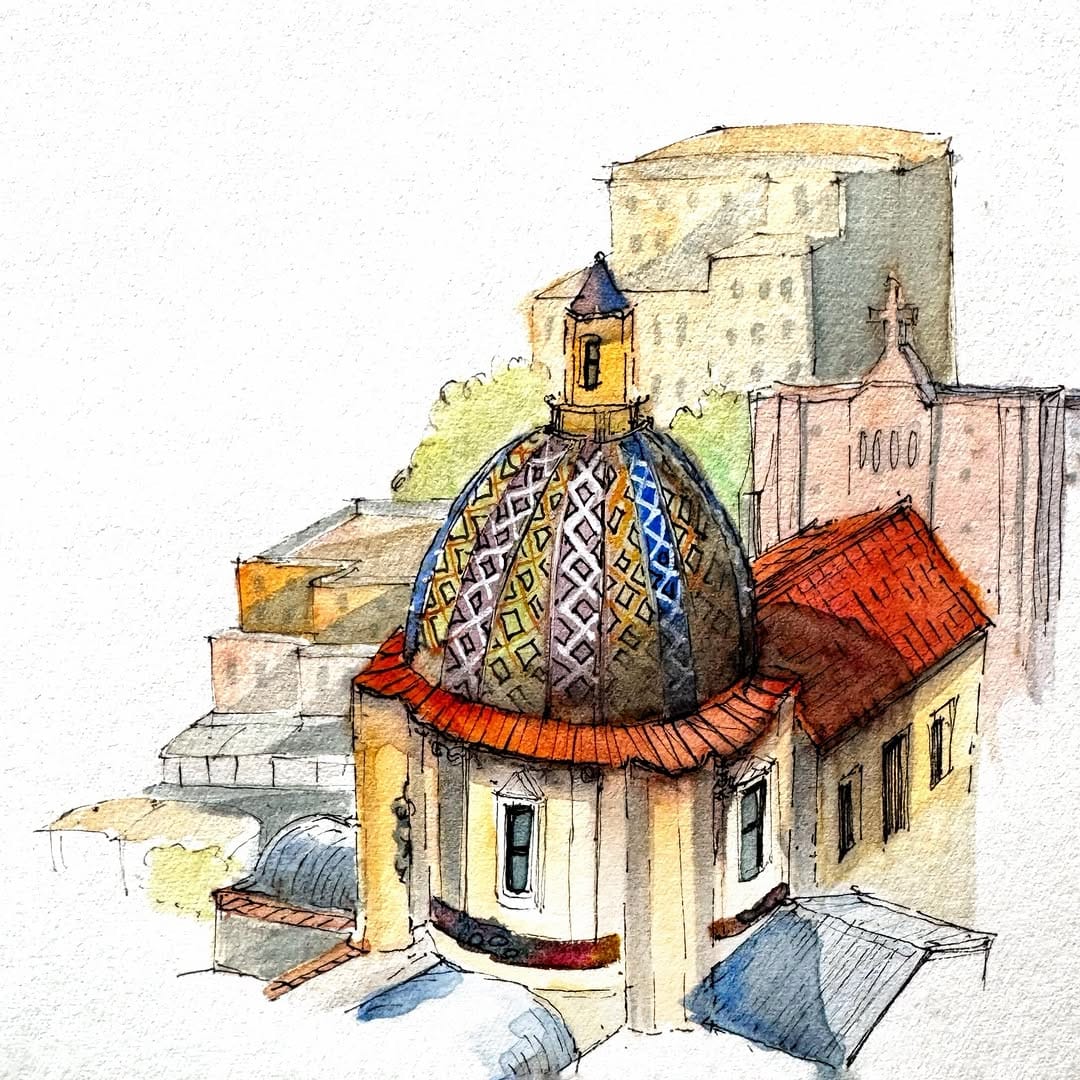 Post 4 by Patty Edge | Pen, Watercolour & Urban Sketching on Instagram (carousel)