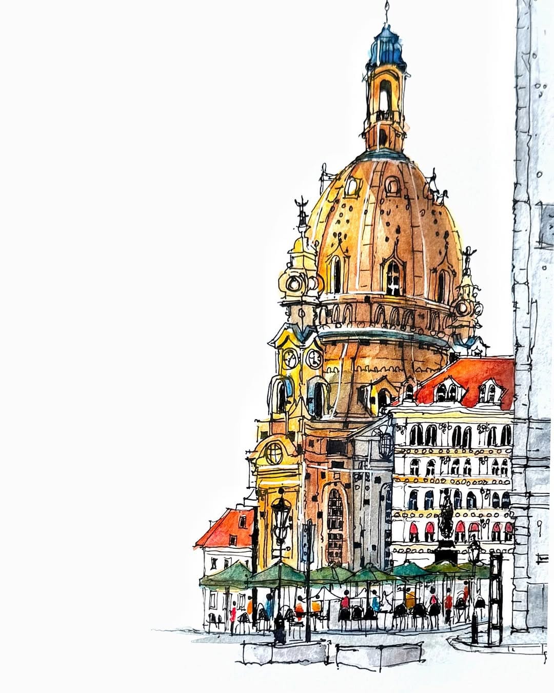 Post 10 by Patty Edge | Pen, Watercolour & Urban Sketching on Instagram (carousel)