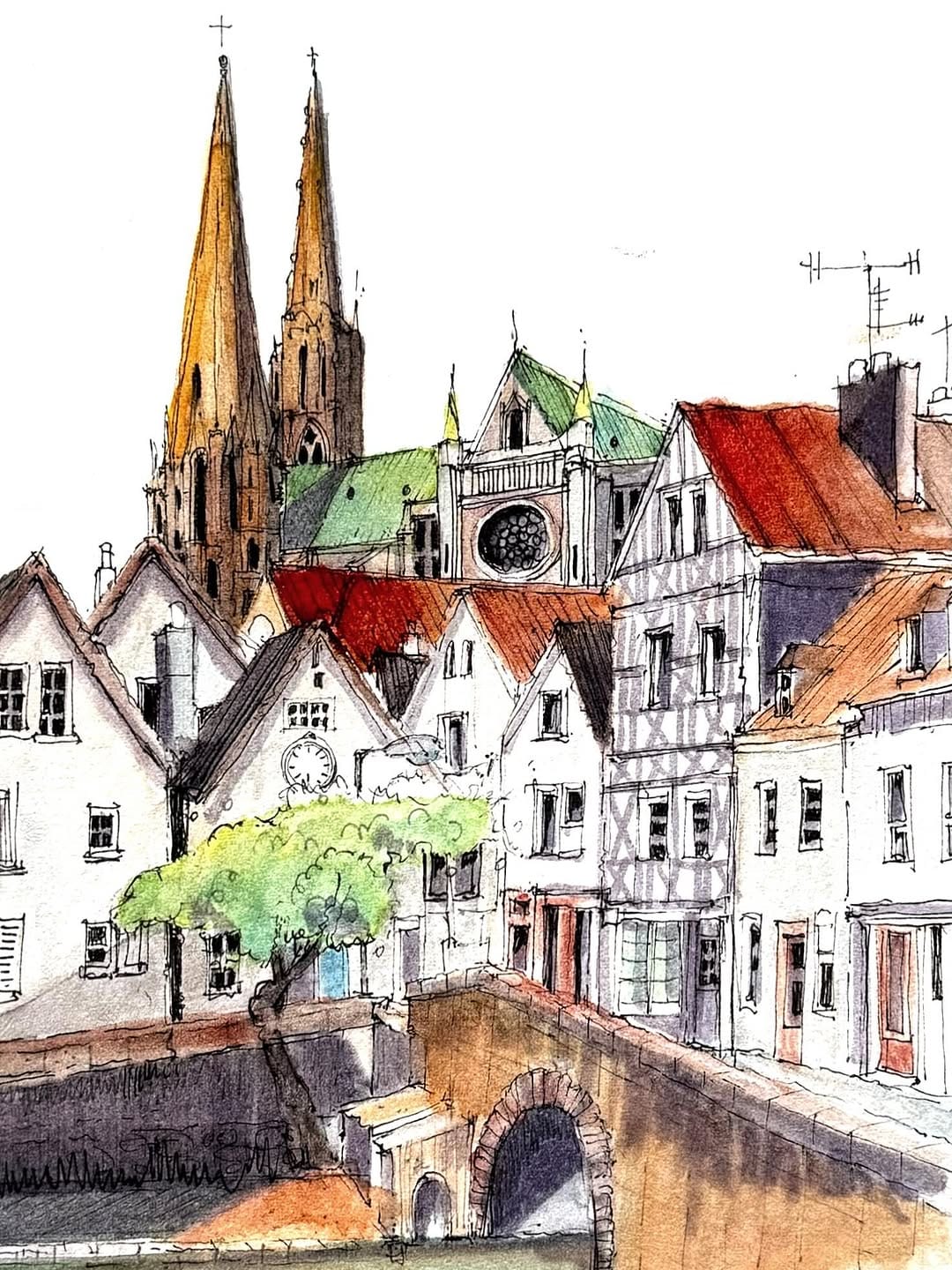 Post 3 by Patty Edge | Pen, Watercolour & Urban Sketching on Instagram (carousel)