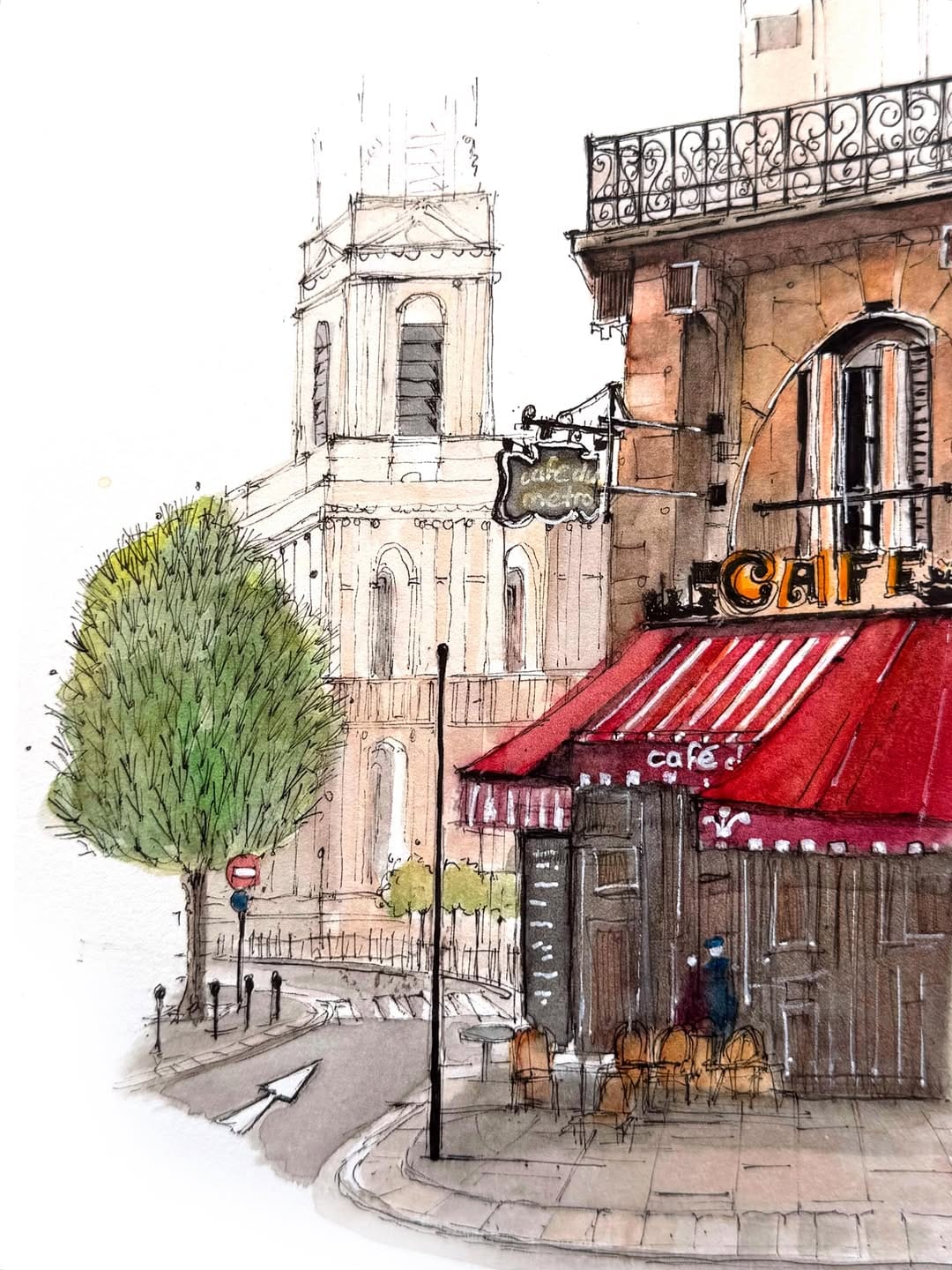Post 8 by Patty Edge | Pen, Watercolour & Urban Sketching on Instagram (carousel)