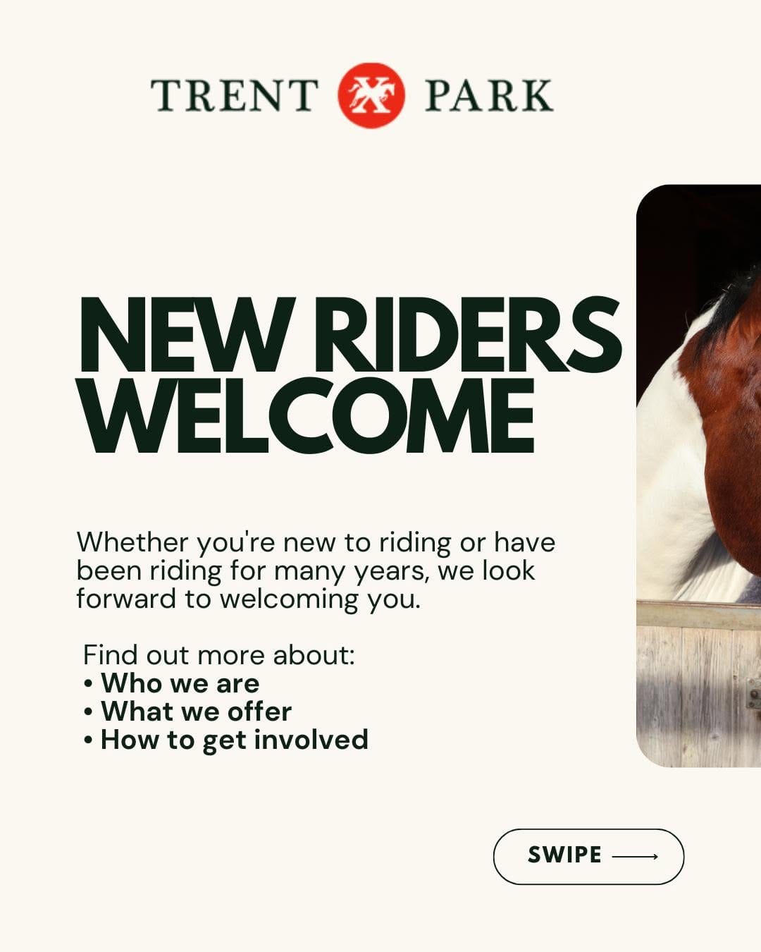 Post 10 by Trent Park Equestrian Centre on Instagram (carousel)