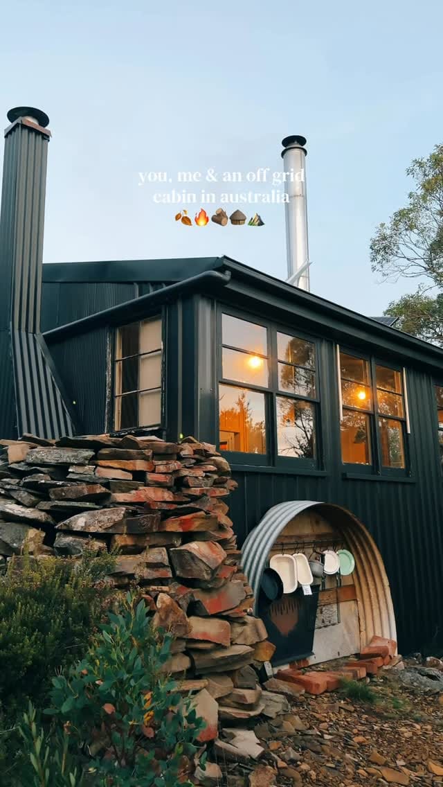 Post 7 by Off-grid cabin • Great Lake Tasmania | Camp Nowhere on Instagram (video)