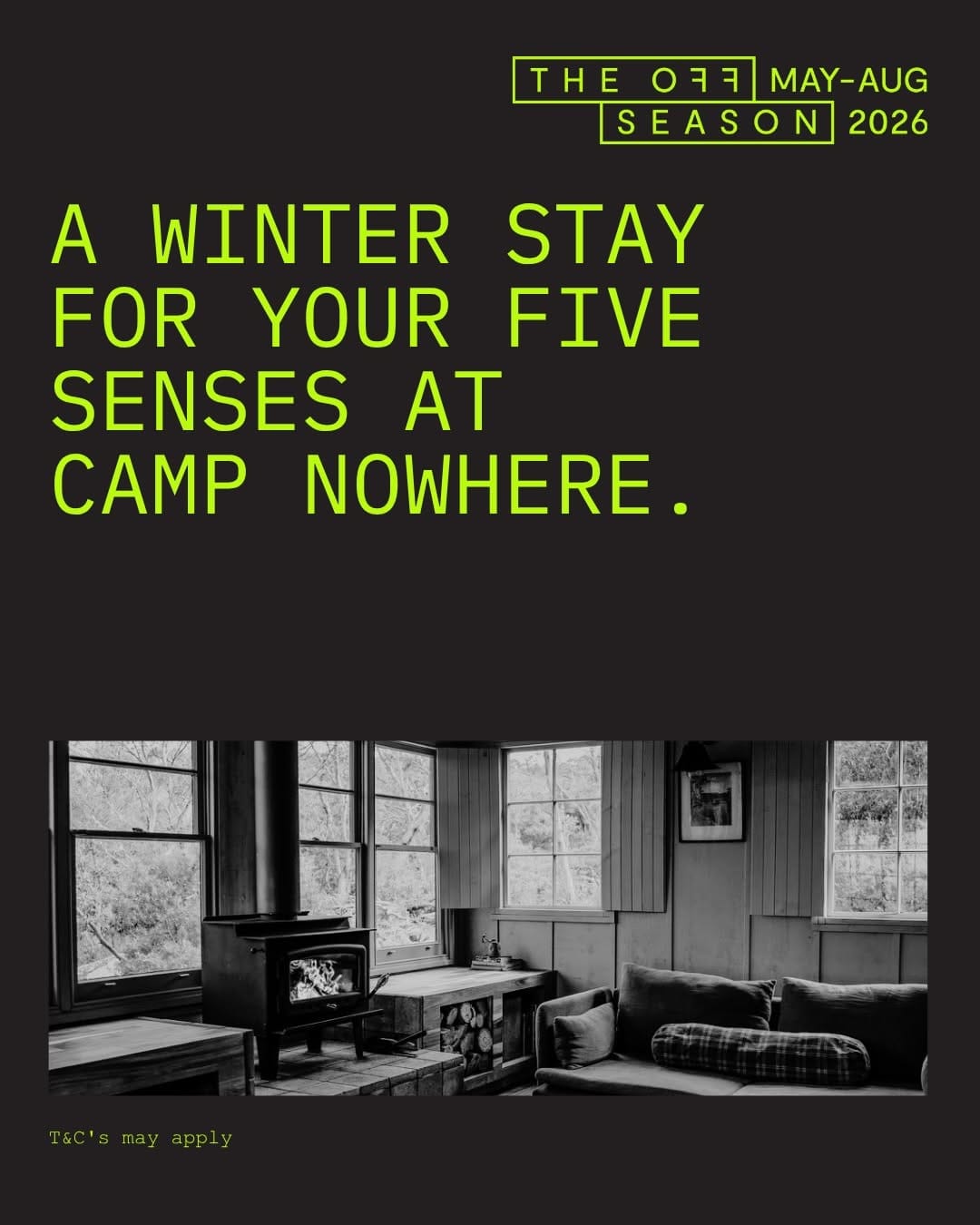 Post 6 by Off-grid cabin • Great Lake Tasmania | Camp Nowhere on Instagram (carousel)