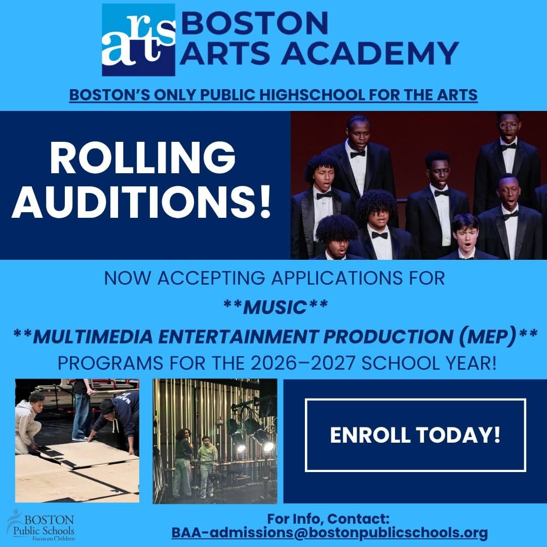 Post 9 by Boston Arts Academy on Instagram (image)