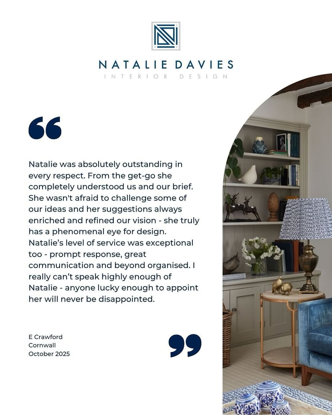 Post 3 by Natalie Davies | Interior Designer on Instagram (image)