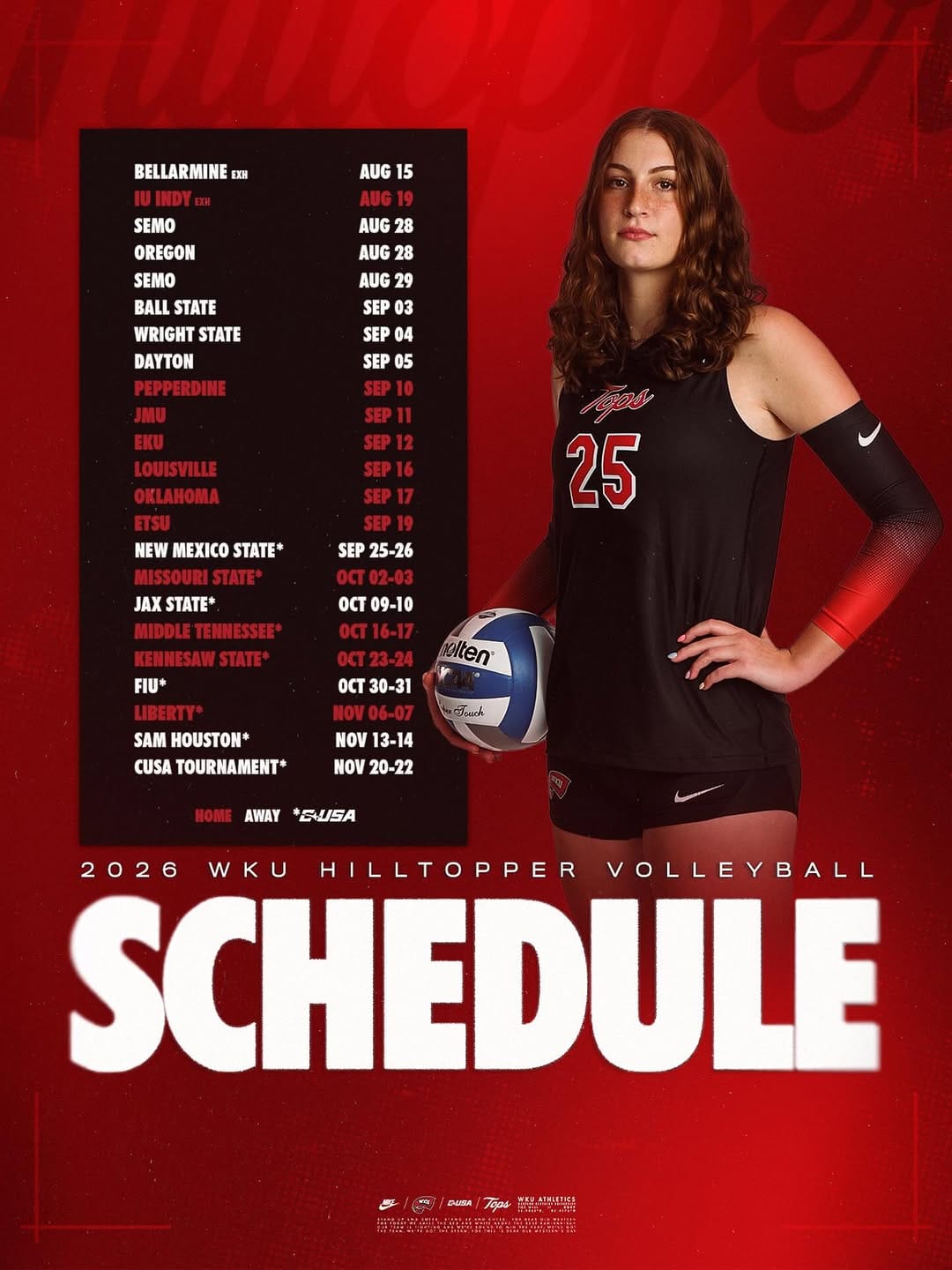 Post 10 by WKU Volleyball on Instagram (image)