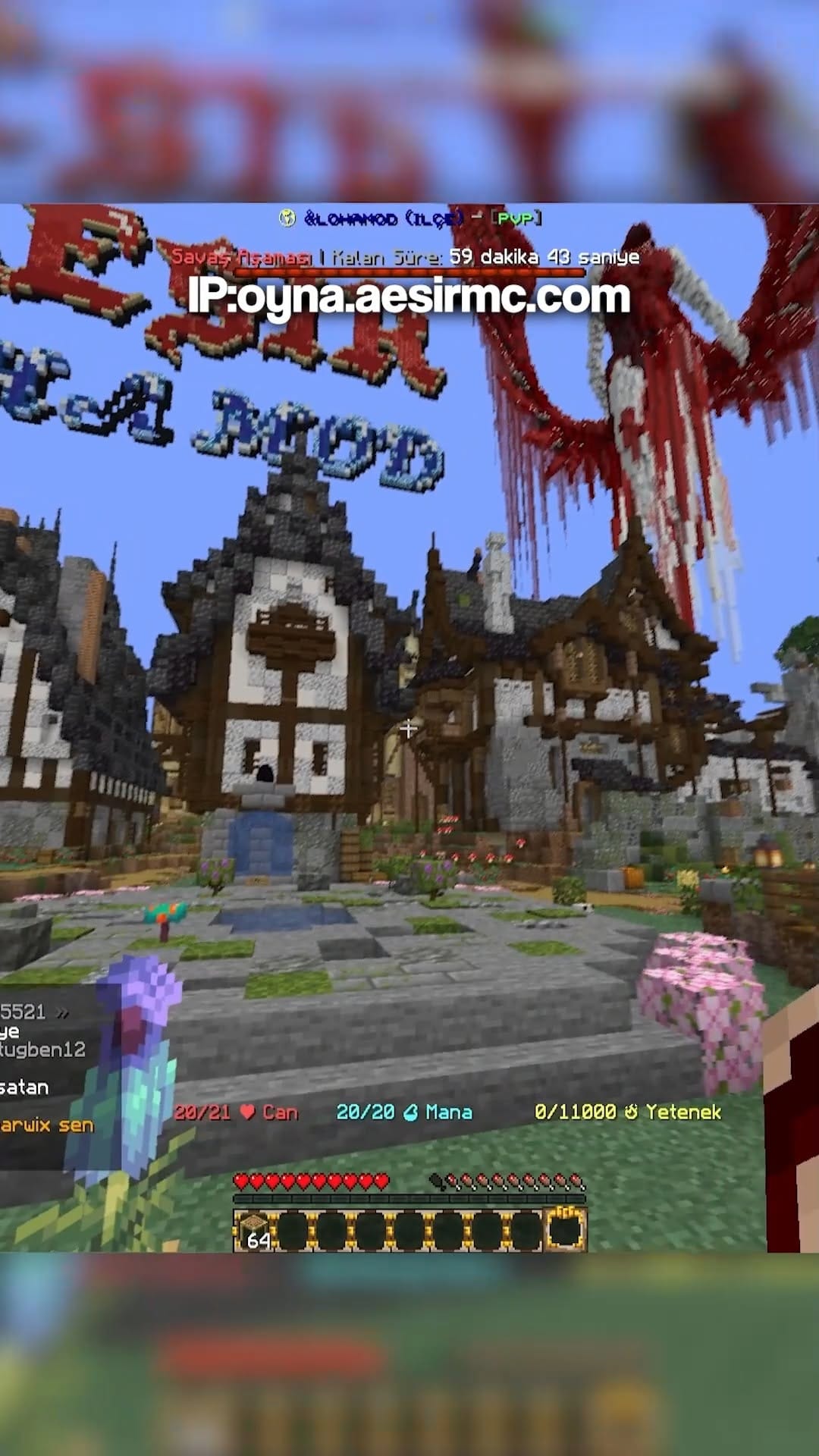 Post 10 by Aesir Minecraft Sunucusu on Instagram (video)