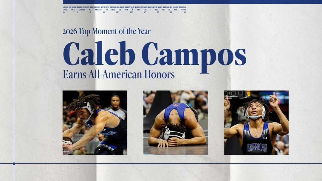 Post 5 by American University Wrestling on Instagram (carousel)