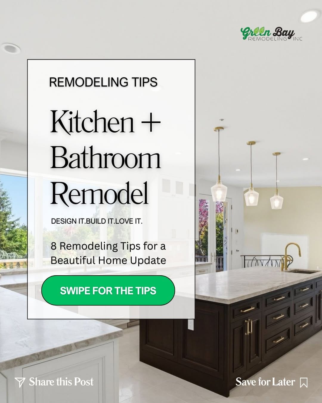 Post 8 by Green Bay Remodeling®️| Award-Winning Builder on Instagram (carousel)